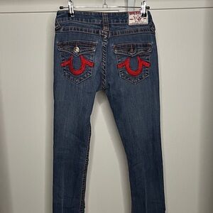 True Religion Dark Blue Straight Leg Jeans